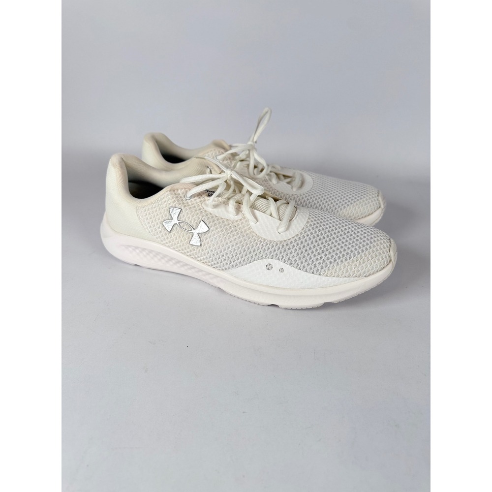 Under Armour Charged Pursuit 3 Mens Running Shoes White Silver 3024878-101 15